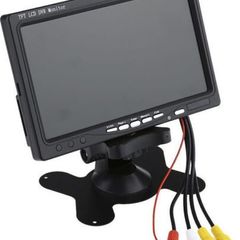 7 Inch 800x480 TFT Color LCD Car Video Parking Monitor AV Input CCTV Security Monitor + Remote Control