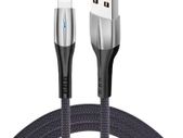 New 1m Premium LED for iPhone Fast Charge 3.0 USB Cable Aluminum Ends #915