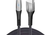 New 1m Premium LED for iPhone Fast Charge 3.0 USB Cable Aluminum Ends #915
