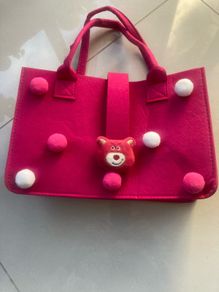 Girl's Pink Fabric Felt Tote Bag