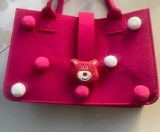 Girl's Pink Fabric Felt Tote Bag