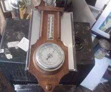 a antique oal barometer