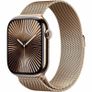 Apple Watch series 10 GPS + Cellular 46mm Gold Titanium + Gold Milanese loop strap Image 2