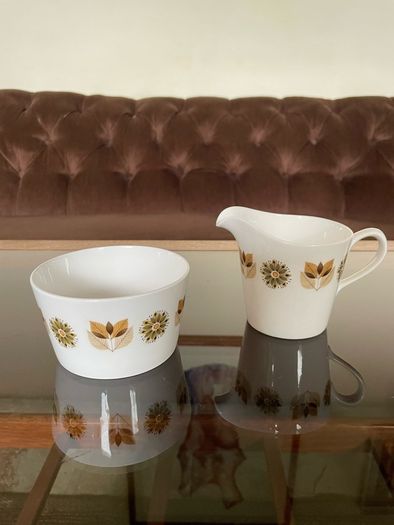 Colclough Bone China Ridgeway Pottery milk Jug and Sugar Bowl