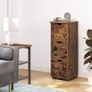 Slim Bathroom Cabinet with 3 Drawers, Chest of Drawers, Storage Cabinet, Side Cabinet, 30 x 30 x 80 cm, for Bathroom, Living Room, Bedroom, Kitchen, Vintage Brown Image 3