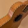 Risa Slimline flamed maple soprano ukulele new with padded case Image 8