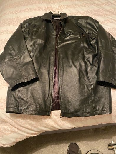 Mens real Leather Jacket size L