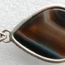Vintage Botswana Agate 925 Sterling Silver Pendant Drop Shape length 1,6" - 10,7g Image 8