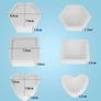 Box Resin Moulds,Outivity Jewelry Box Molds with Hexagon Epoxy Resin Moulds Heart Shape Silicone Resin Mold and Square Storage Box Mould for Making Resin Casting Crafts Decoration (FREE POSTAGE) Image 2
