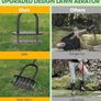 Lawn Aerator Automatic Dirt and Leaf Clean Design,Pre-Assembled 15 Iron Spikes Metal,Soil Lawn Aerating Tools for Yard Lawn and Garden, lawn aerator spikes aerating tool Image 3