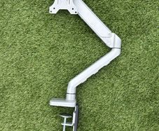 Premium Silver Gas Spring Monitor Arm - Desk Mount