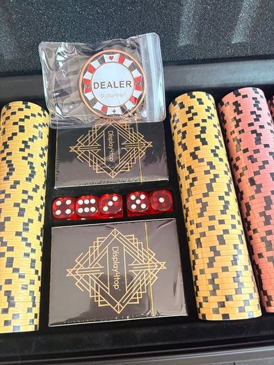 Full Poker Chip Set in display case