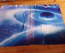 Blackout 3D Space Galaxy Curtains Size: 200cm x 136cm