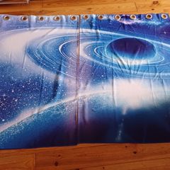 Blackout 3D Space Galaxy Curtains Size: 200cm x 136cm