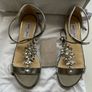 Jimmy  Choo crystal silver sandal size 4 /37 Image 3