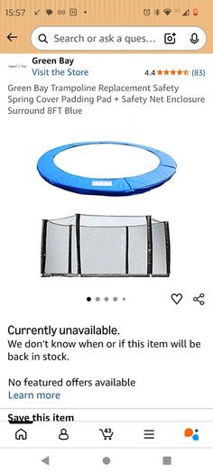 FREE 8ft trampoline