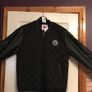 BNWT Lee Cooper Black padded bomber mens jacket faux leather sleeves size XXL Image 3