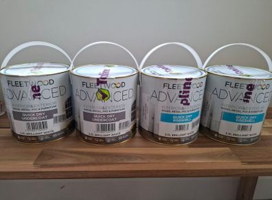 4 x Fleetwood Advanced 2.5L Paints (2 Undercoat + 2 Eggshell