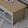 Arlington Coffee Table 1 Shelf Storage MDF Living Room Modern Furniture (Grey) Image 7