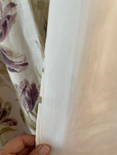 Stunning Large Laura Ashley Linen Curtains 128 inch wide x 93 inch drop