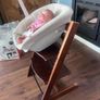 Stokke high chair + cushion + newborn seat with hook for toy Image 6