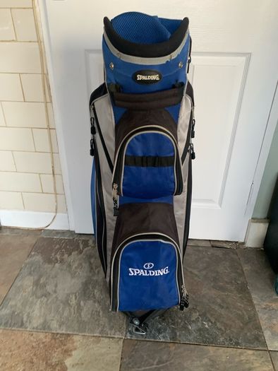 Blue Spalding Golf bag With removable rain-cover