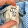 1980s Cycling Jersey Size 3 Blue White Striped - Vintage Cycling Top Image 7