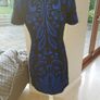 French Connection size uk8-10 black and blue beaded dress Image 3