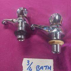 Old Bath taps gold colour