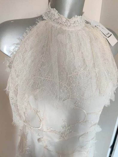 BNWT Danity Paris cream lace embroidered dress size M UK10 EU38 Postage included
