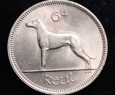 Ireland - 1968 - 6 Pence - Wolfhound - KM.13a - UNC - [679]