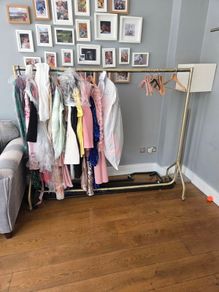 gold clothes rail