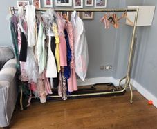 gold clothes rail