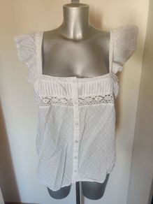 White cotton Dunnes Stores top size XXL UK18 EU46  Postage included