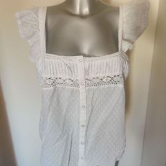 White cotton Dunnes Stores top size XXL UK18 EU46  Postage included