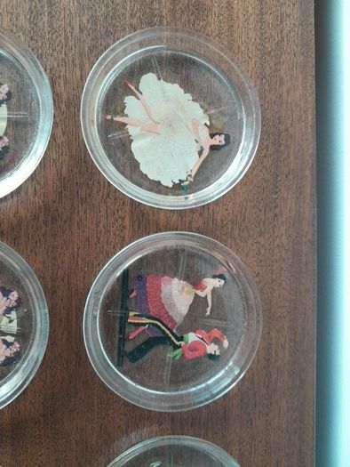 Art Deco Pin Up Drink Coasters