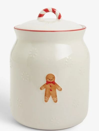 Christmas Gingerbread man Treat Jar