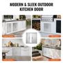 BBQ Access Door, 610x610 mm Double Outdoor Kitchen Door, Stainless Steel Flush Mount Door, Double Wall Vertical Door with Handles and Hooks, for BBQ Island, Grilling Station, Outside Cabinet Image 4