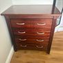 Dark wood chest of drawers and matching locker Image 6