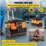 20in Rolling Tool Bag Portable Electrican Repair 17 Pockets Wheeled Folding Large Thick Waterproof Storage Organizer Tote Image 4