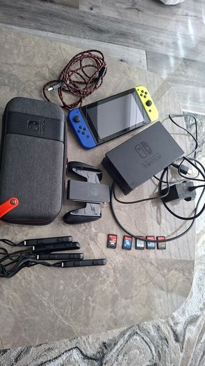 Nintendo switch+Dock and more.