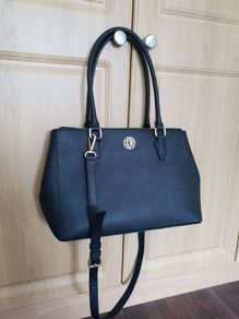 Black DKNY saffiano leather handbag