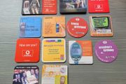 13 Vintage Irish Pub Beer Mats Coasters Collectible Millennium Era Memorabilia