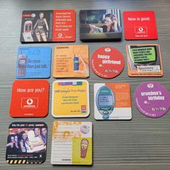 13 Vintage Irish Pub Beer Mats Coasters Collectible Millennium Era Memorabilia