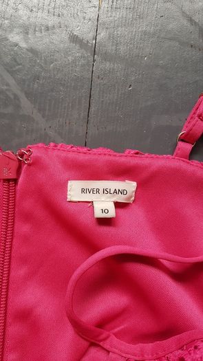 River Island pink lace dress 10