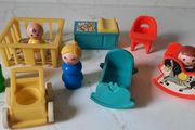 Vintage Retro Fisher Price Play Family Nursery Set 1980