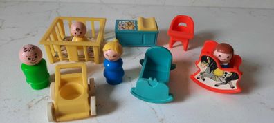 Vintage Retro Fisher Price Play Family Nursery Set 1980