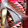Cristina Firenze silver leather wedges 37.5 Image 7