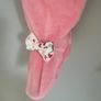 Willow by Leigh Tucker pink velour with floral details all in one size 3-6 months EUC Image 2