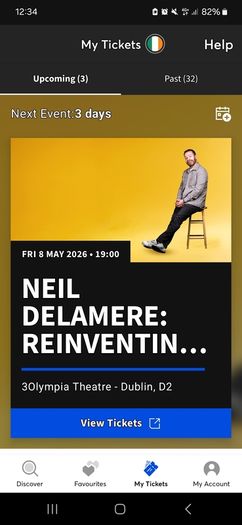 Neil Delamere Olympia Theatre May 8th